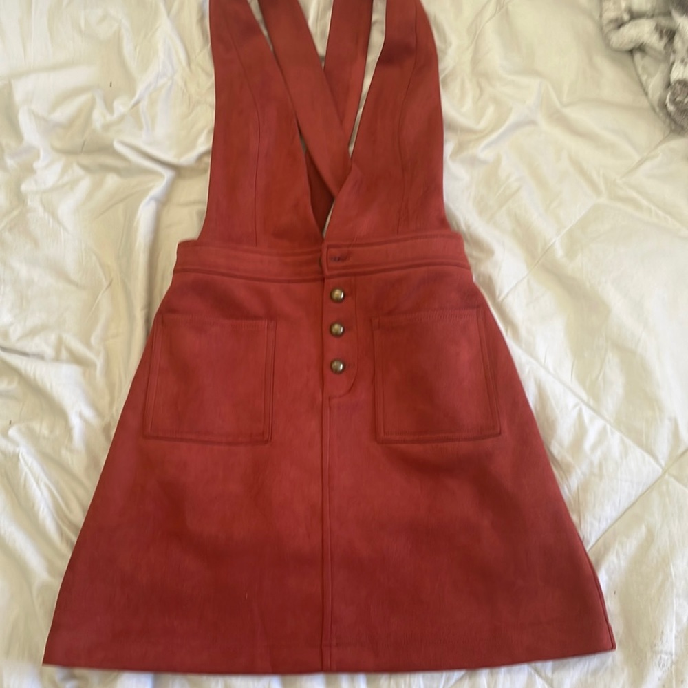 Red Forever 21 overall dress